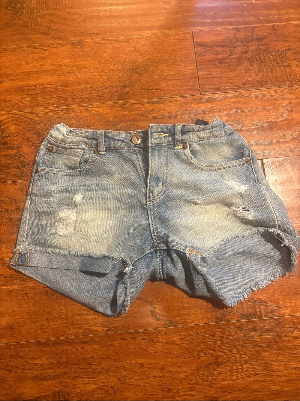 Lucky Brand Light Blue Distressed Denim Shorts